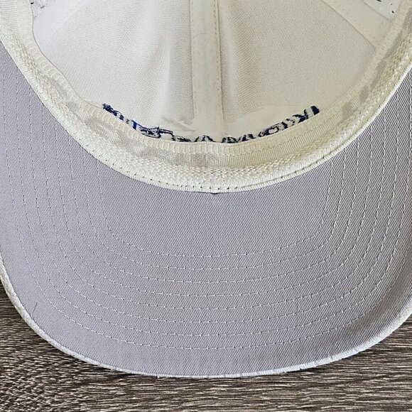 Komatsu FLEXFIT White Distressed Hat  Cap Fitted Heavy Equipment Construction - Picture 11 of 14